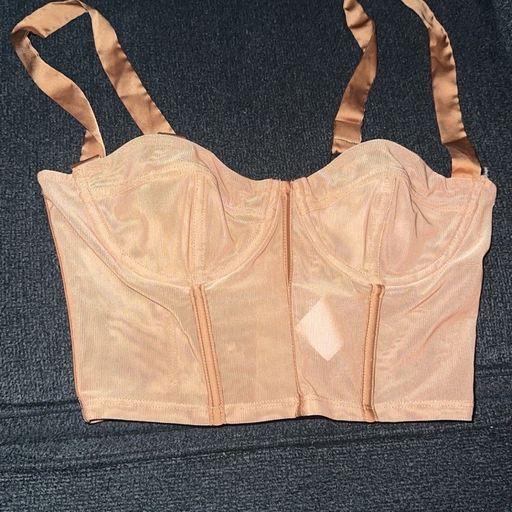 Mesh corset bustier